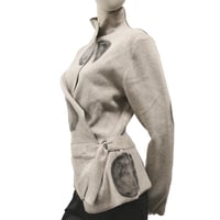 Image 5 of LUXURY BEIGE ECO-FRIENDLY FLEECE JACKET WITH DOTS