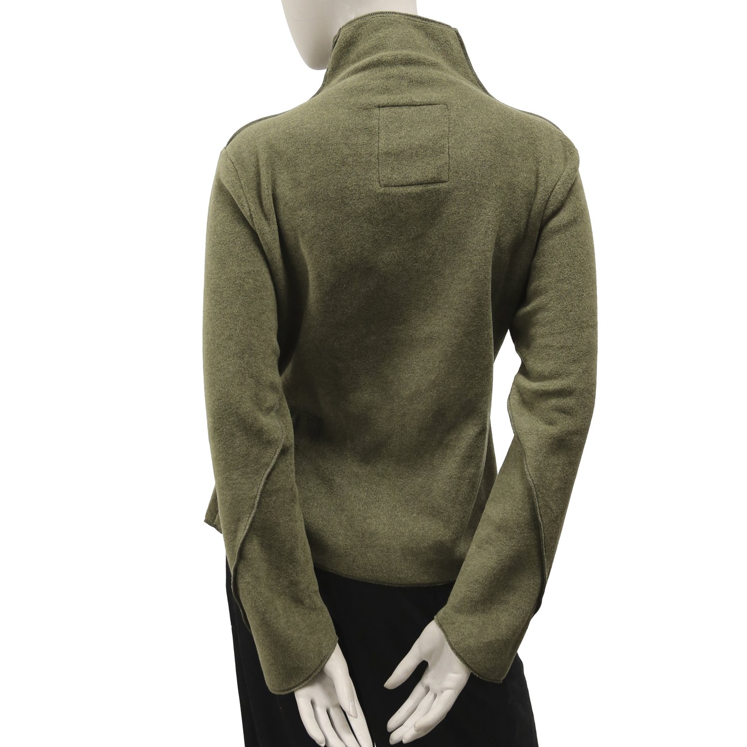 Image of KHAKI GREEN LUXURY ECO-FRIENDLY FLEECE JACKET
