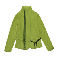 Image 1 of APPLE GREEN ECO-FRIENDLY FLEECE JACKET WITH BLACK BAND