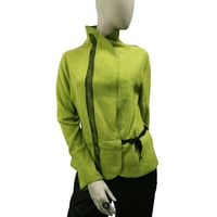 Image 4 of APPLE GREEN ECO-FRIENDLY FLEECE JACKET WITH BLACK BAND