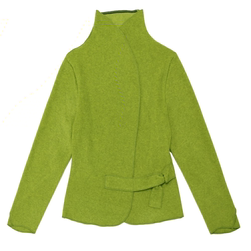 Image of APPLE GREEN ECO-FRIENDLY FLEECE JACKET