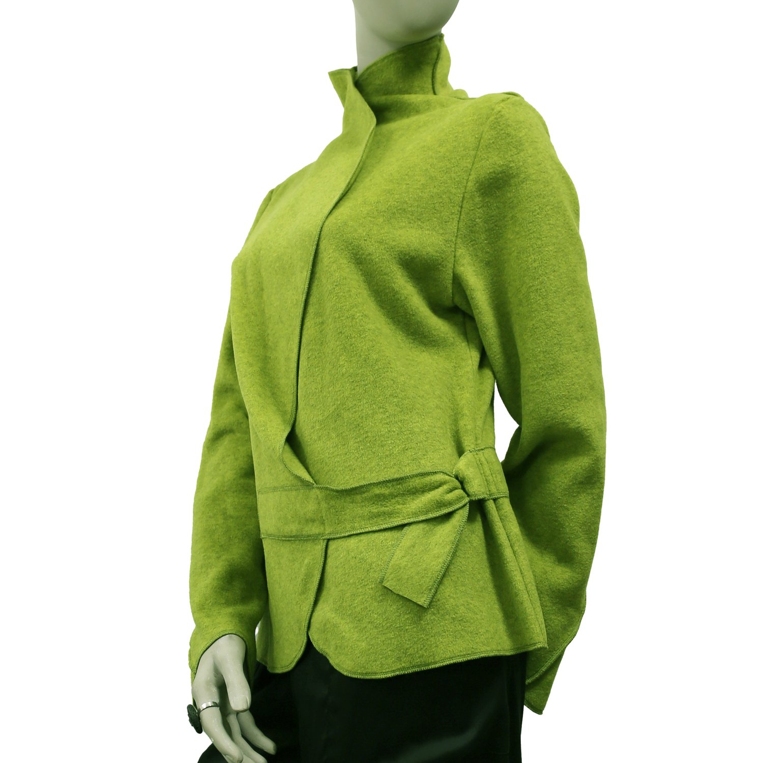 Image of APPLE GREEN ECO-FRIENDLY FLEECE JACKET