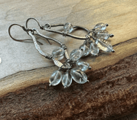 Image 2 of Aquamarine and sterling silver earrings 