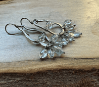 Image 3 of Aquamarine and sterling silver earrings 