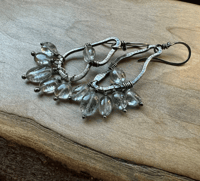 Image 4 of Aquamarine and sterling silver earrings 