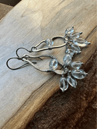 Image 5 of Aquamarine and sterling silver earrings 