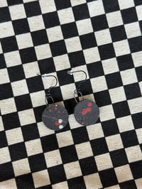 Image 2 of Black Clay Round earrings