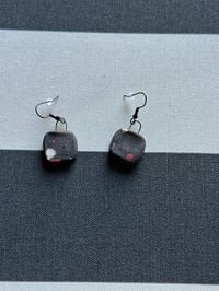 Image 1 of Black Clay Square Earrings