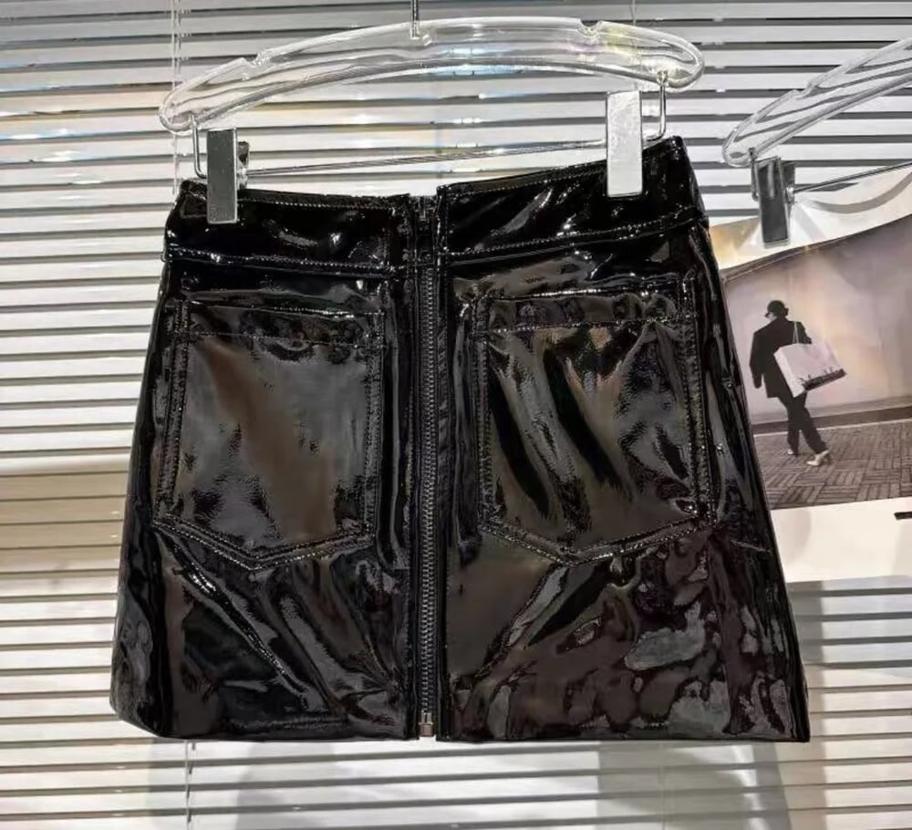 Image of Zipper Metallic Skirts