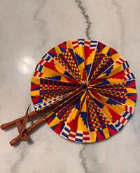 Image 1 of Yellow & Red Fan