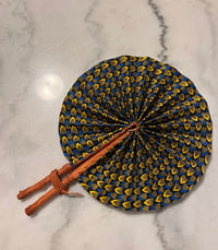 Image 1 of Blue & Yellow Fan