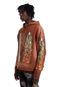 Image 4 of Who Decides War Flame Glass Embellished Hooded Sweatshirt