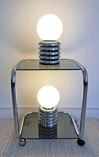 Image 3 of //VENDIDAS//  PAREJA DE LÁMPARAS DE MESITA DE NOCHE, AÑOS 70