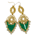 Ltd Ed - Gold Hetepheres Filigree Fringe Earrings - Turquoise & Moonstone Image 3