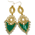 Ltd Ed - Gold Hetepheres Filigree Fringe Earrings - Turquoise & Moonstone Image 2