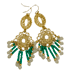 Ltd Ed - Gold Hetepheres Filigree Fringe Earrings - Turquoise & Moonstone Image 4