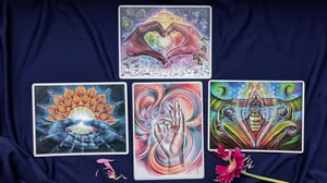 Image of 4 atviruku rinkinys “MUDRAS” / 4 card set “MUDRA”