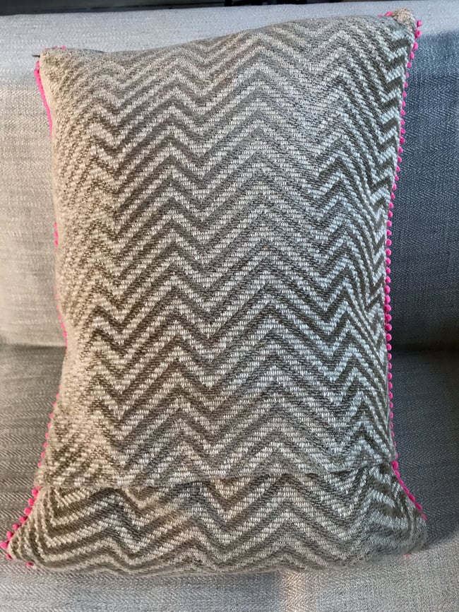 Coussin canevas fleurs alpines