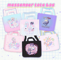 Image 1 of Melty Messenger Totes