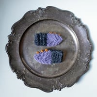 Image 2 of Sockslippers, Size S, Anthracite Purple w Dots