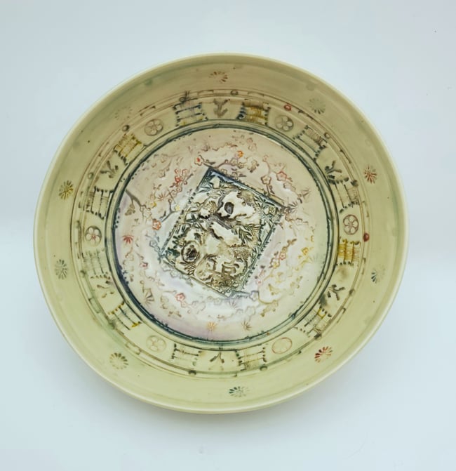 Bamboo Panda  Small Porcelain Bowl