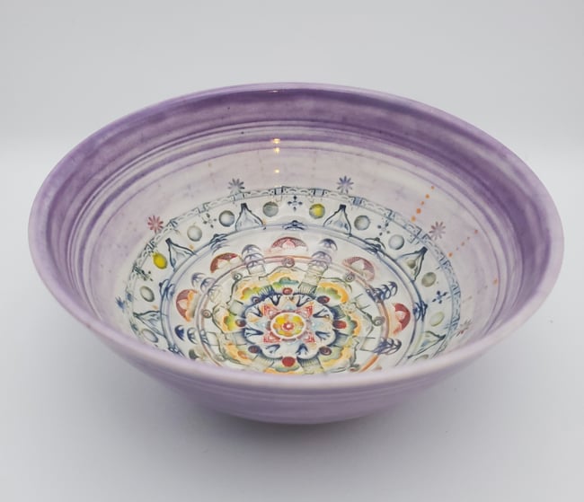 Lilac Mandala Bowl