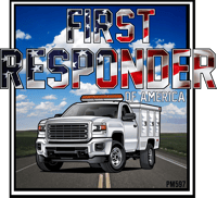 Image 4 of First responder of AMERICA premium heavyweight tee