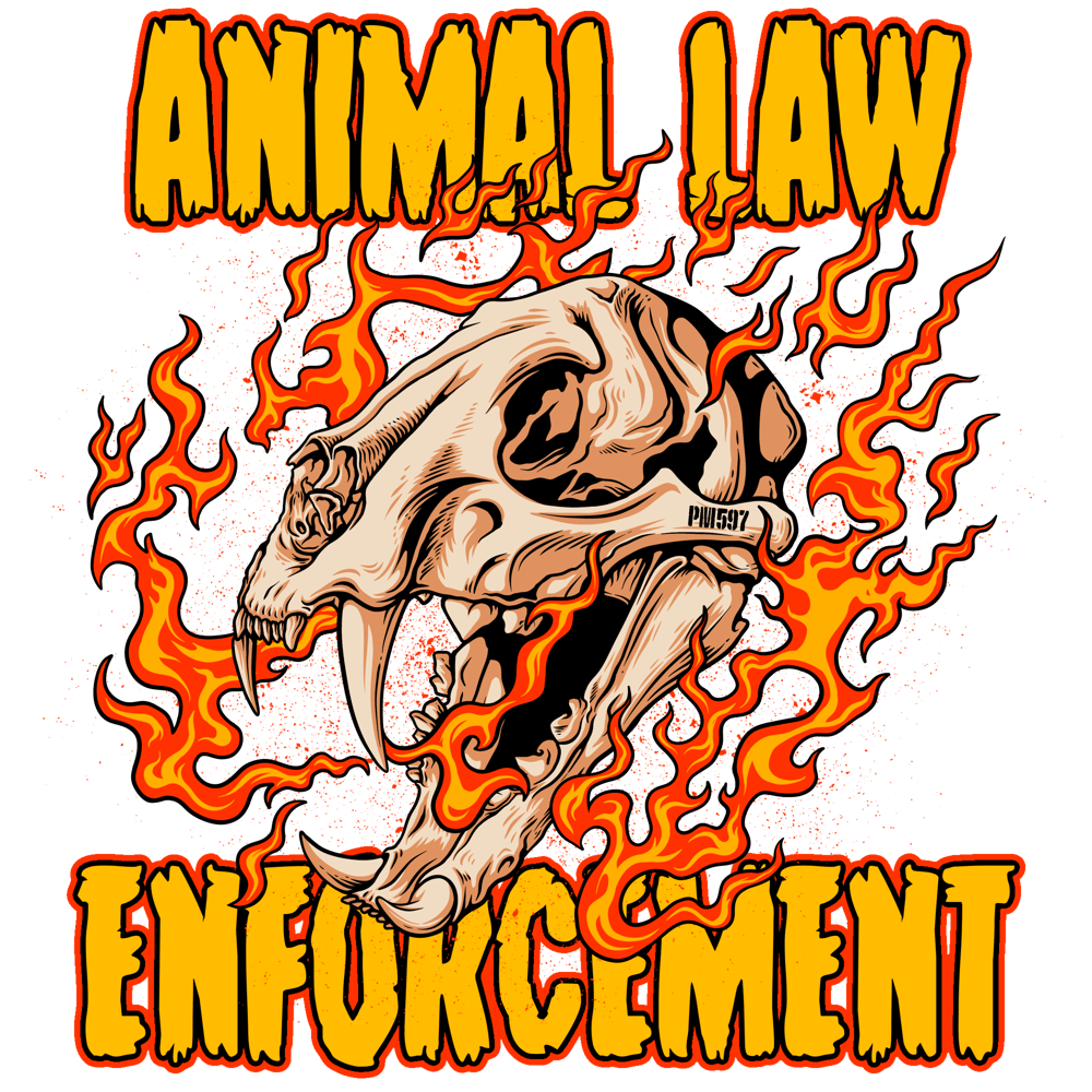 Animal Law Enforcment fire premium heavyweight tee