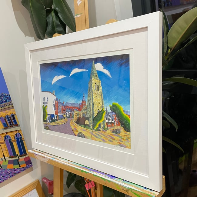 Framed Print of St Dionysius Church, Market Harborough
