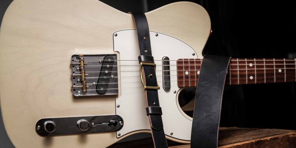 Adjustable Leather Guitar Strap McMurray and Blonde