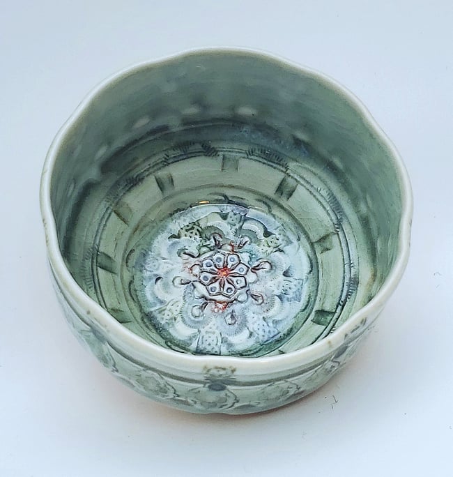 Small Woodfired Mandala Bowl
