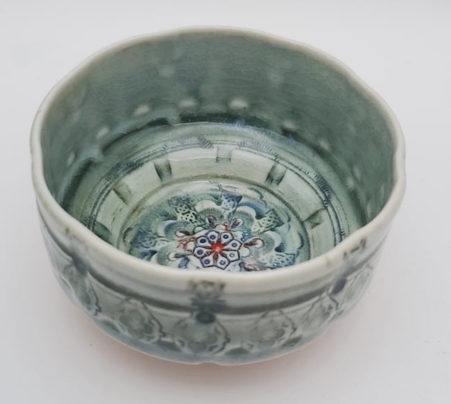 Small Woodfired Mandala Bowl