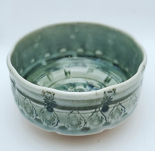 Small Woodfired Mandala Bowl
