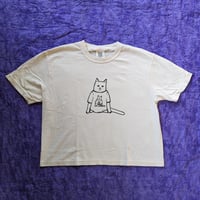 Image 1 of Cat in a Shirt Shirt Ladies' Boxy Tee