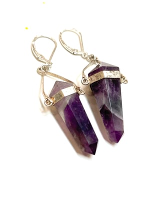 Image of Amethyst Point Earrings
