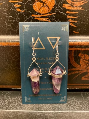 Image of Amethyst Point Earrings