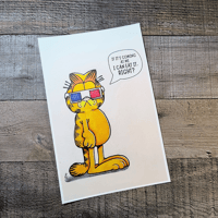 3D Garfield Artist Print 5.5x8.5