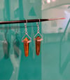 Tiger's Eye Crystal Point Earrings