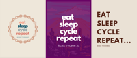 Image 1 of Eat Sleep Cycle Repeat Postcard