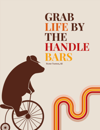 Image 2 of Grab Life By The Handlebars Postcard