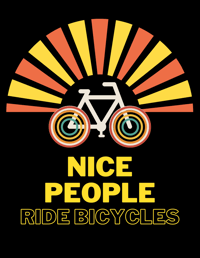 Image 1 of Nice People Ride Bicycles Postcard