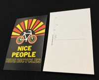 Image 2 of Nice People Ride Bicycles Postcard