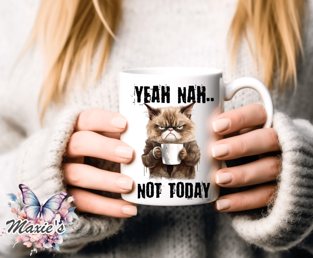 Image of NOT Today Grumpy Cat Design UVDTF Decal 