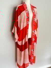 Image 1 of Kimono Reds & Pink waves