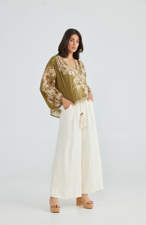 Image of Kandy Top. Empress Olive. By Talisman the Label.