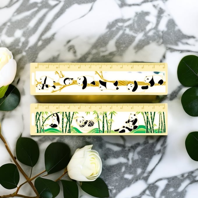 Image of Museum Co-branded Panda Ruler Bookmark