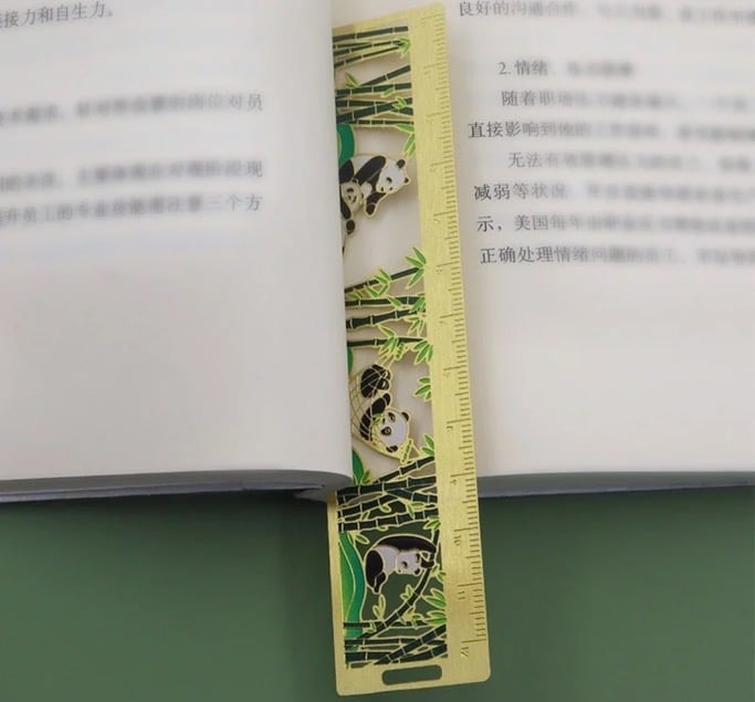 Image of Museum Co-branded Panda Ruler Bookmark