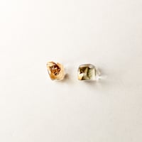 Crémant Fragment Studs with Gold Leaf