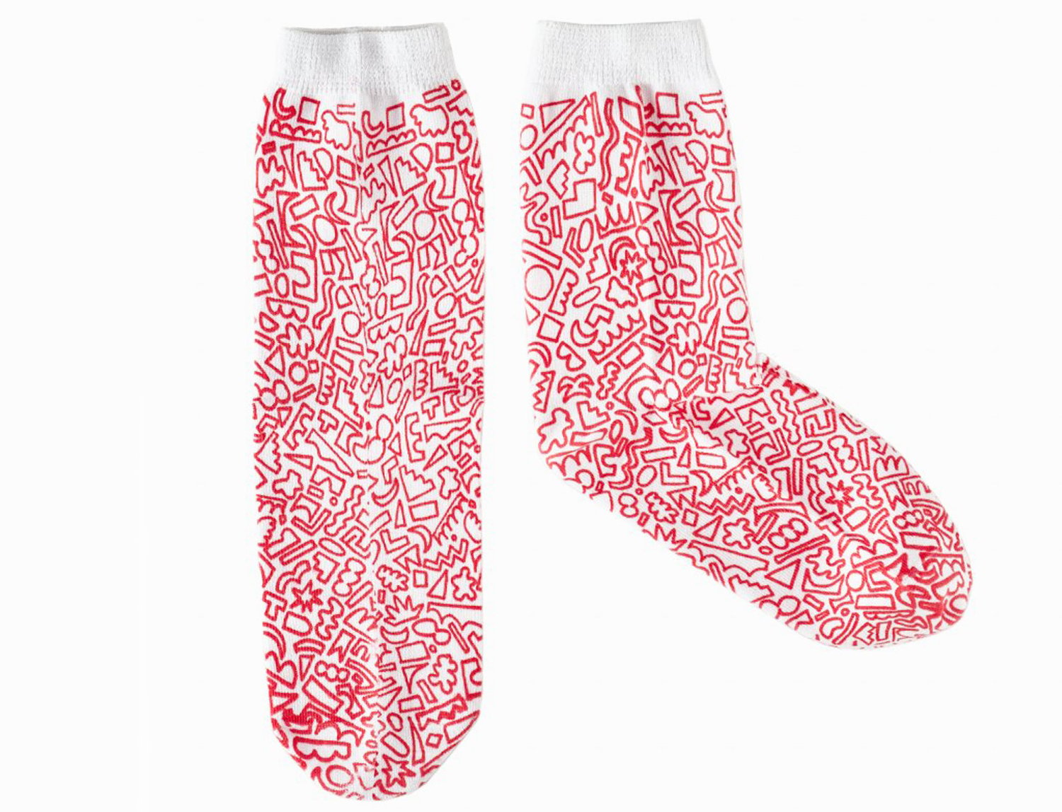 Image of TINY RED SHAPES SOCKS
