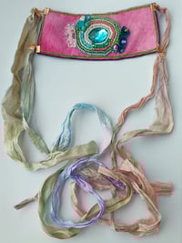 Image 1 of The pool of Howlite fabric cuff